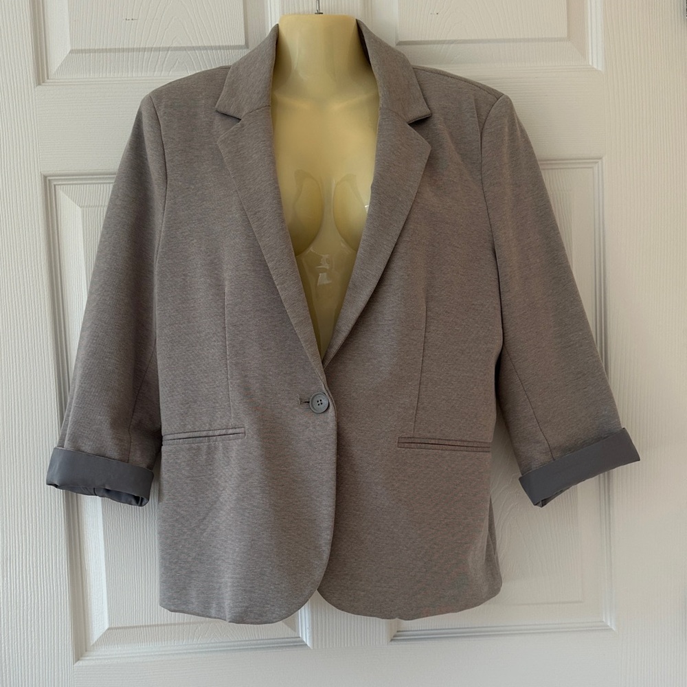 NICOLE MILLER Original Blazer Light Gray Jacket Size XL